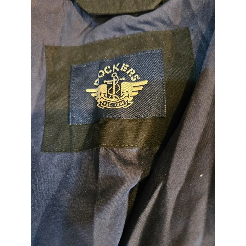 Dockers‎ Classic Harrington Jacket Navy Blue Full Zip Lightweight Mens M